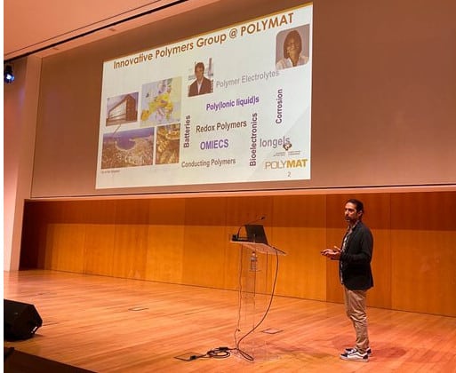 Daniele Mantione presented the activities of the group in the 1st Iberian Symposium on Functional Organic Polymers held in Aveiro, Portugal on 11-12 of May 2023.